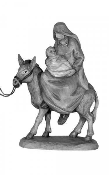 Mary and infant Jesus on the donkey