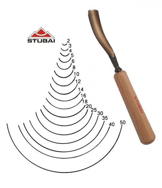 Stubai Standard - sweep 9 - long bent tool - sharpened