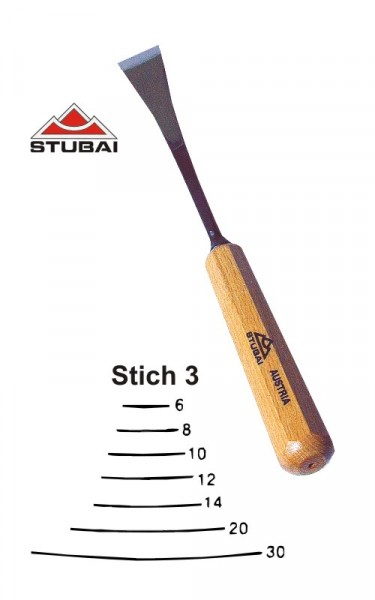 Stubai Standard - fishtail tool - sweep 3 - sharpened