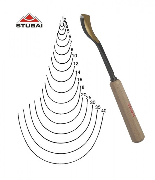 Stubai Standard - sweep 11 - short bent tool - sharpened