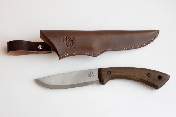 Bushcraft-Messer mit Lederscheide