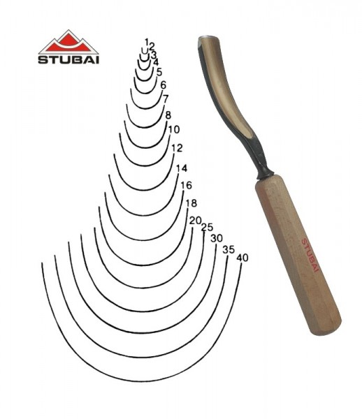 Stubai Standard - sweep 11 - long bent tool - sharpened
