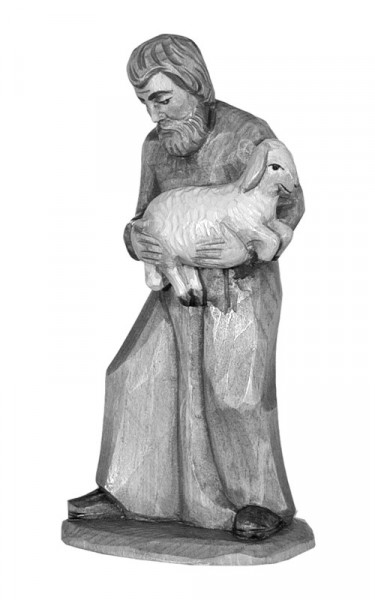 Shepherd with lamb