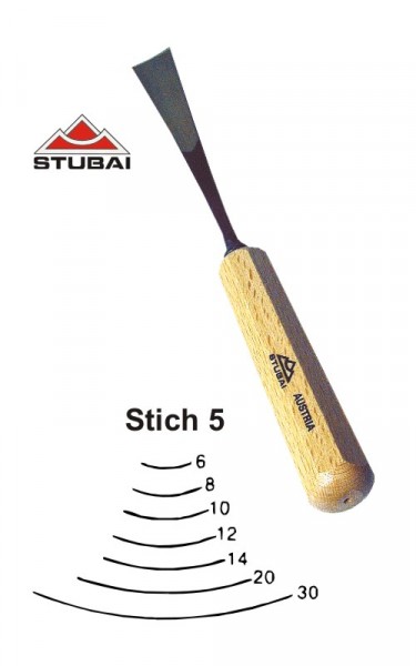Stubai Standard - fishtail tool - sweep 5 - sharpened