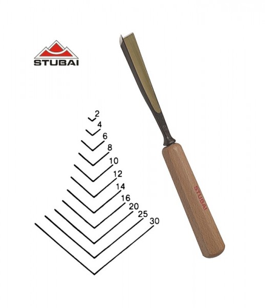 Stubai Standard - sweep 45 - straight v-tool 100° - sharpened