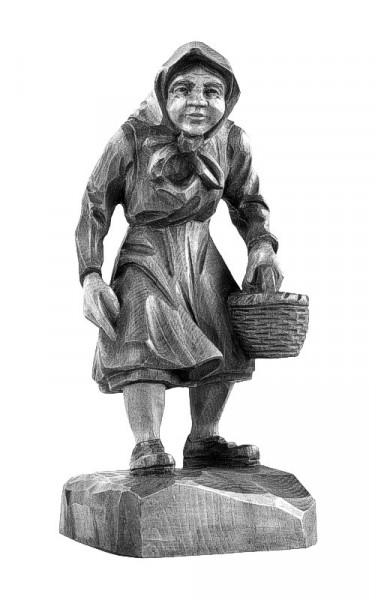 Peasant woman with basket