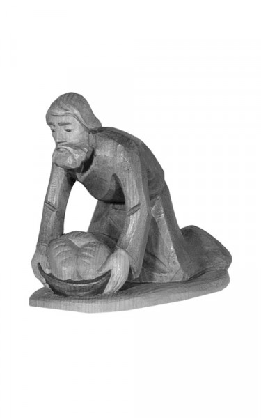 Shepherd kneeling with gift