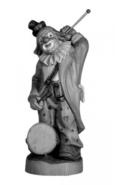 Clown with barrel