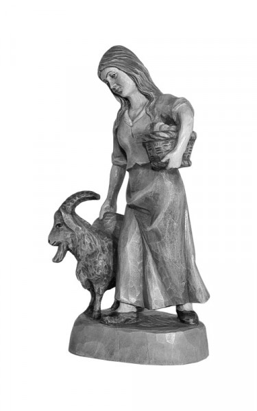 Farmer's wife with goat