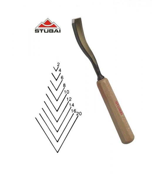 Stubai Standard - sweep 41 - long bent v-tool 60° - sharpened