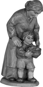 Farmers wife with child